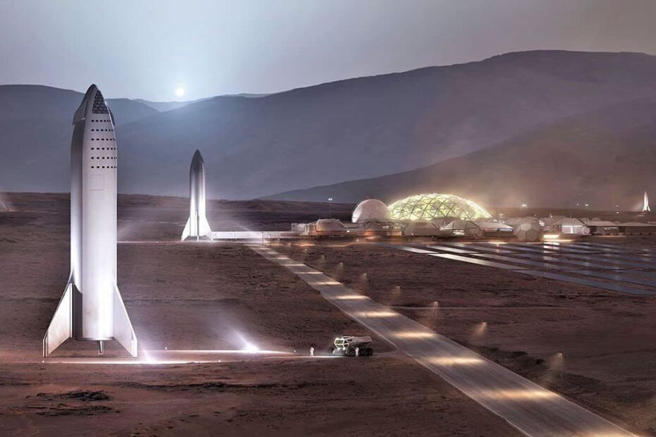 estacao espacial marte spacex