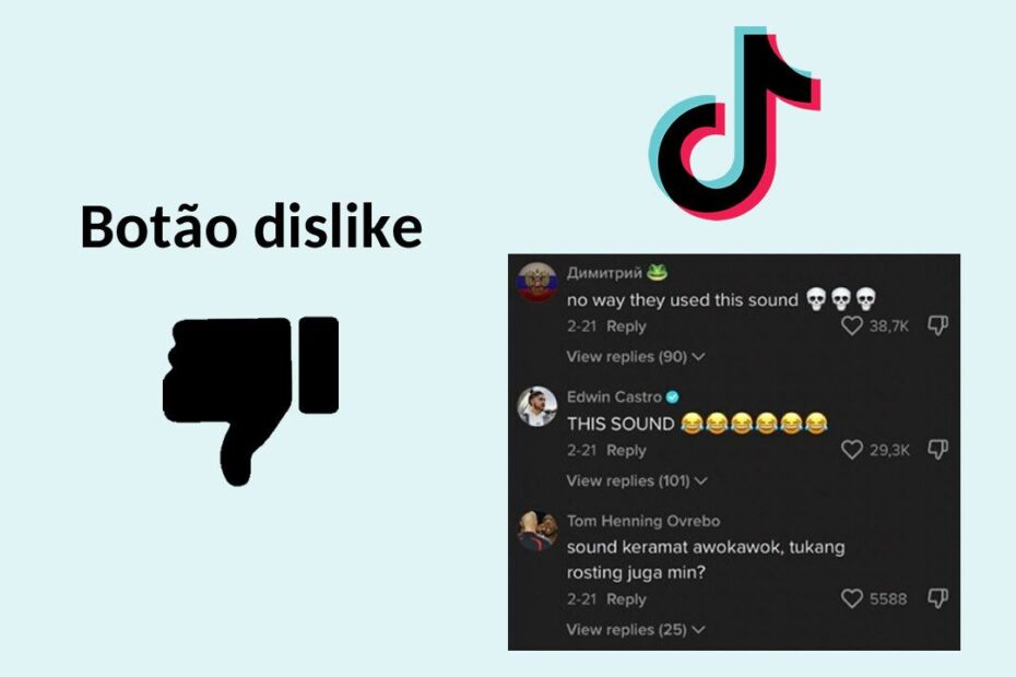 botao nao gostei tiktok dislike