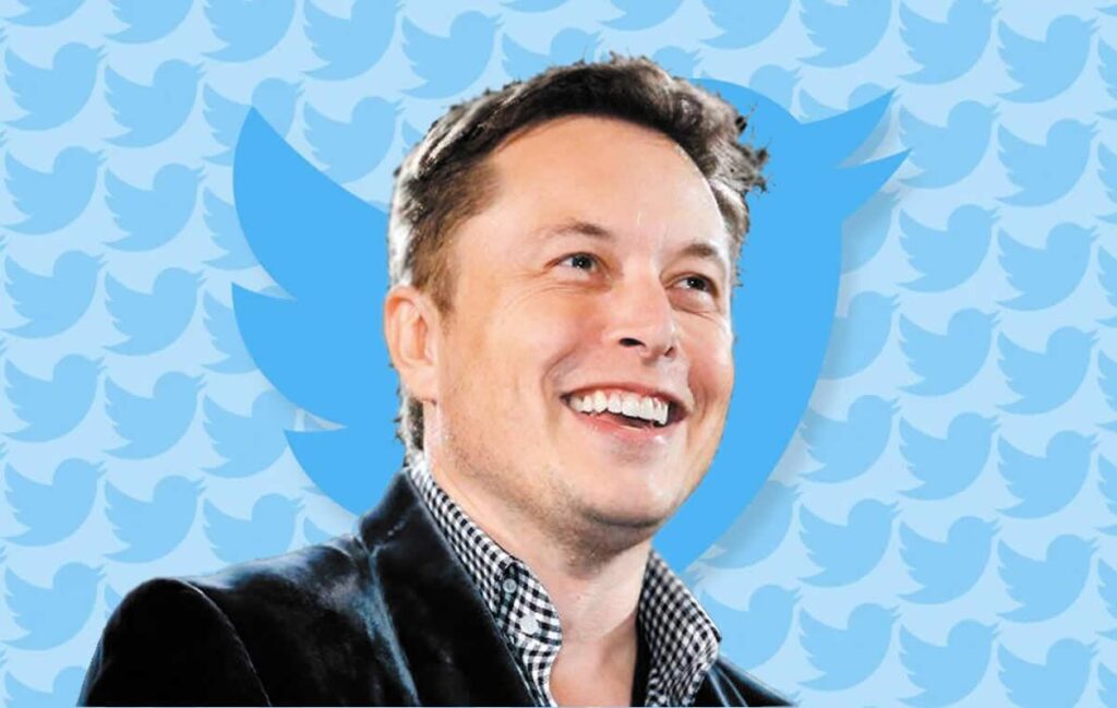 Elon Musk sorrindo Twitter