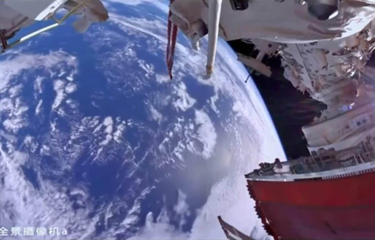 vídeo da Terra pela estação espacial Tiangong