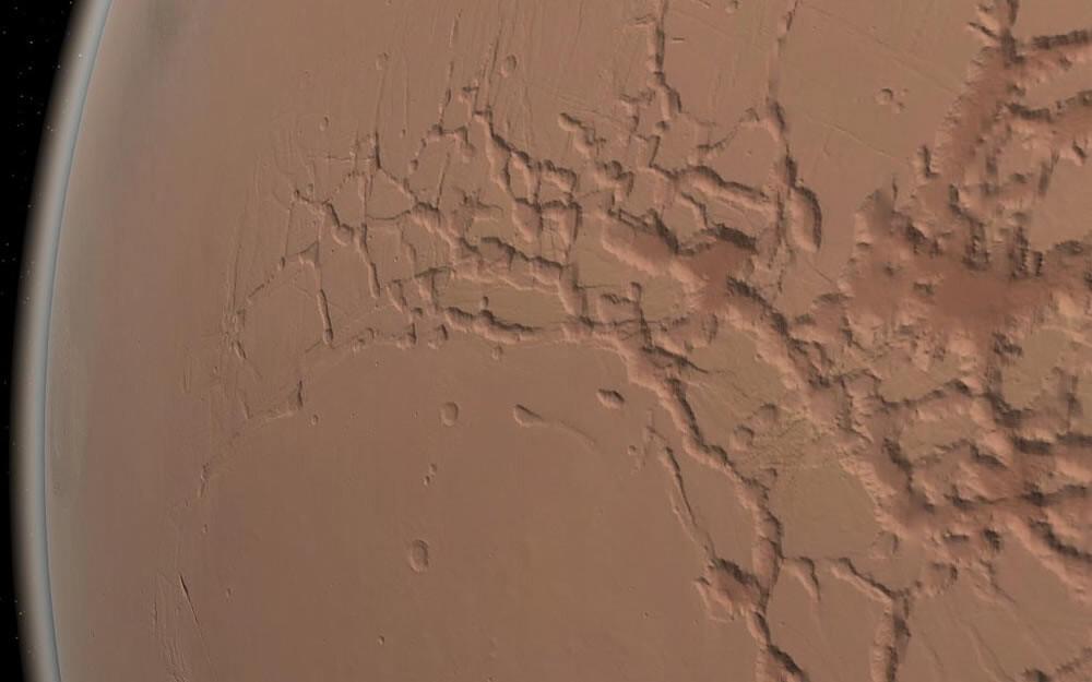 Noctis Labyrinthus em Marte