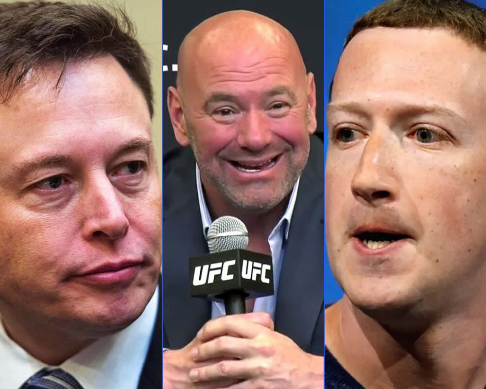 Elon Musk, Dana White e Mark Zuckerberg