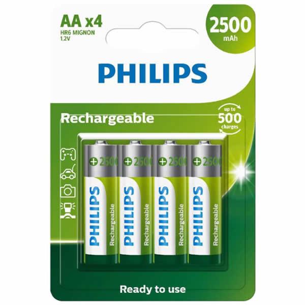 Pilha recarregável Philips R6B4RTU25/59 AA