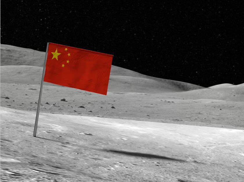 Bandeira da China na Lua